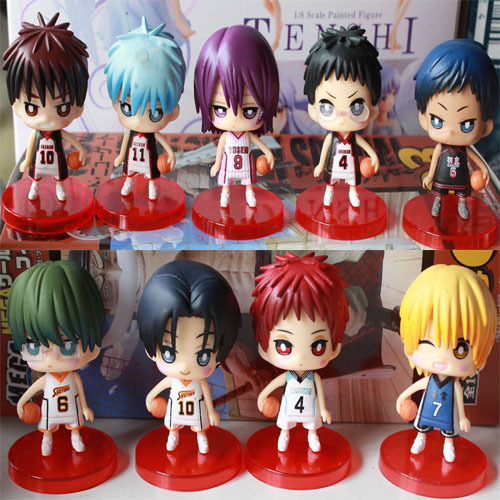 โมเดล Kuroko No Basket 9ตัว ฐานแดง กล่องฟ้า