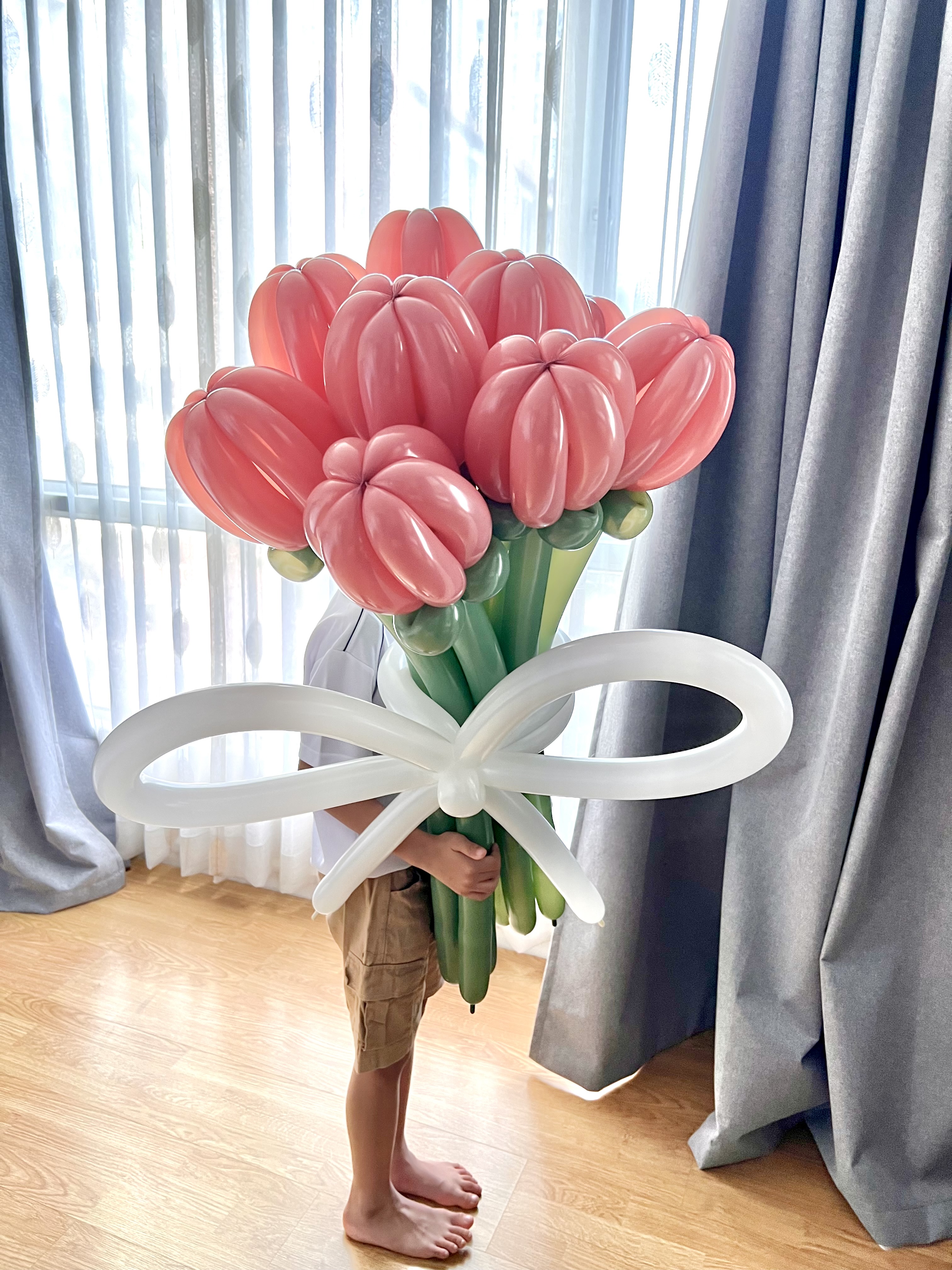 ดอกทิวลิป สีชมพูพาสเทล 10 ดอก