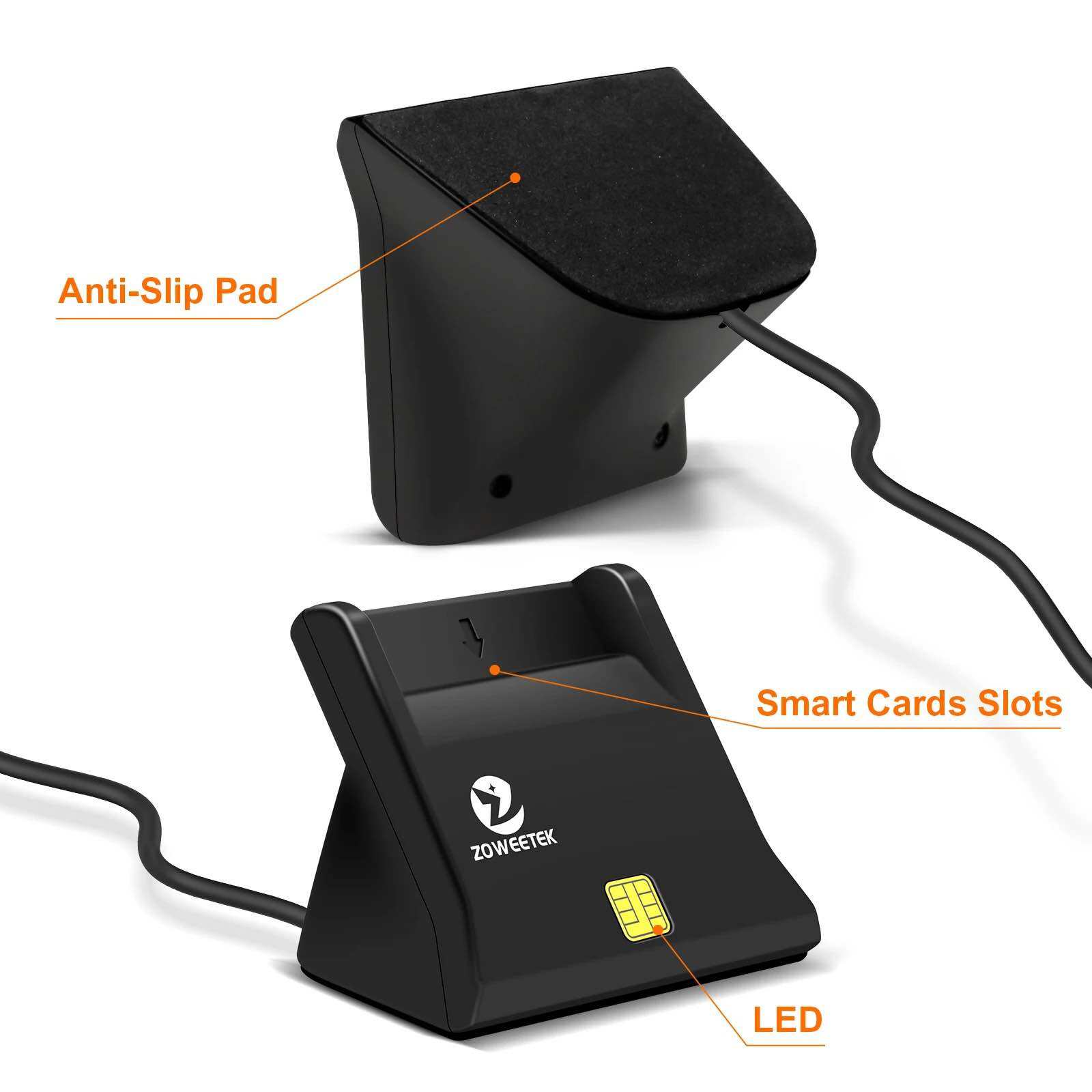 เครื่องอ่านบัตรประชาชน Zoweetek ZW-12026-3 USB ใช้งานอ่านร่วมกับมือถือแอนดรอยด์