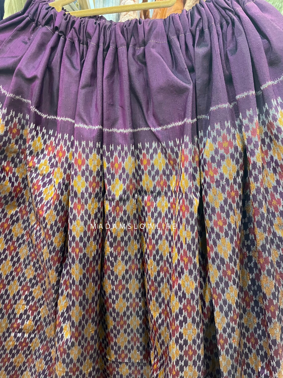 กระโปรงผ้าไหมมัดหมี่ Size F