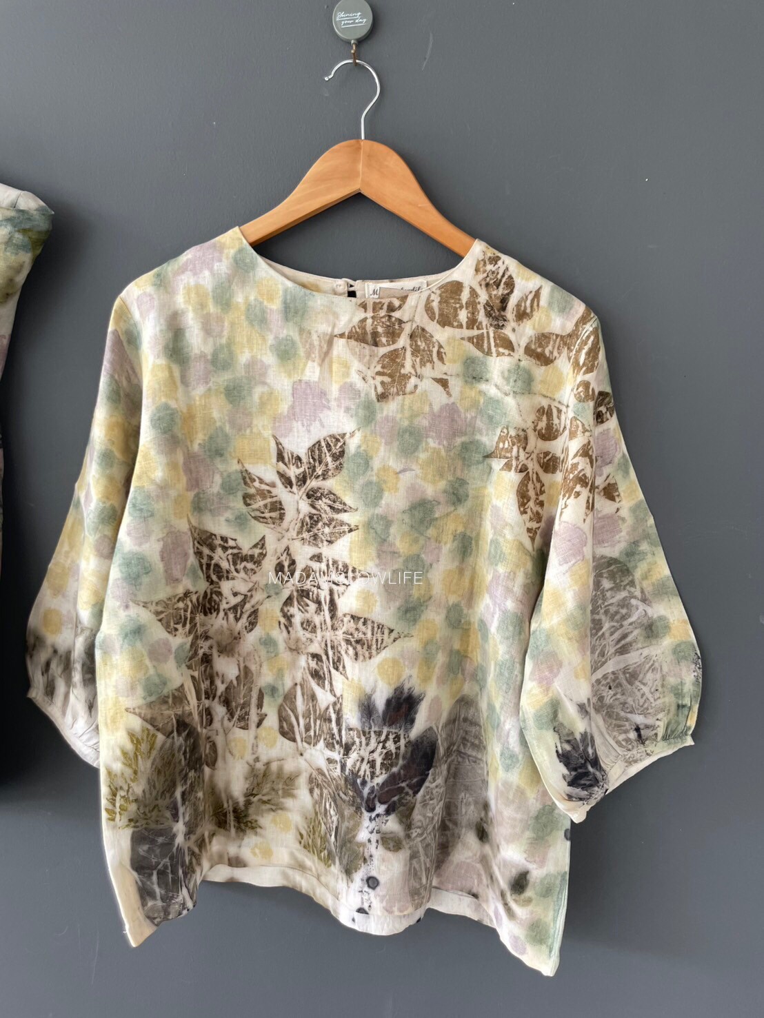เสื้อลินิน ECO Print Size อก 44 นิ้ว