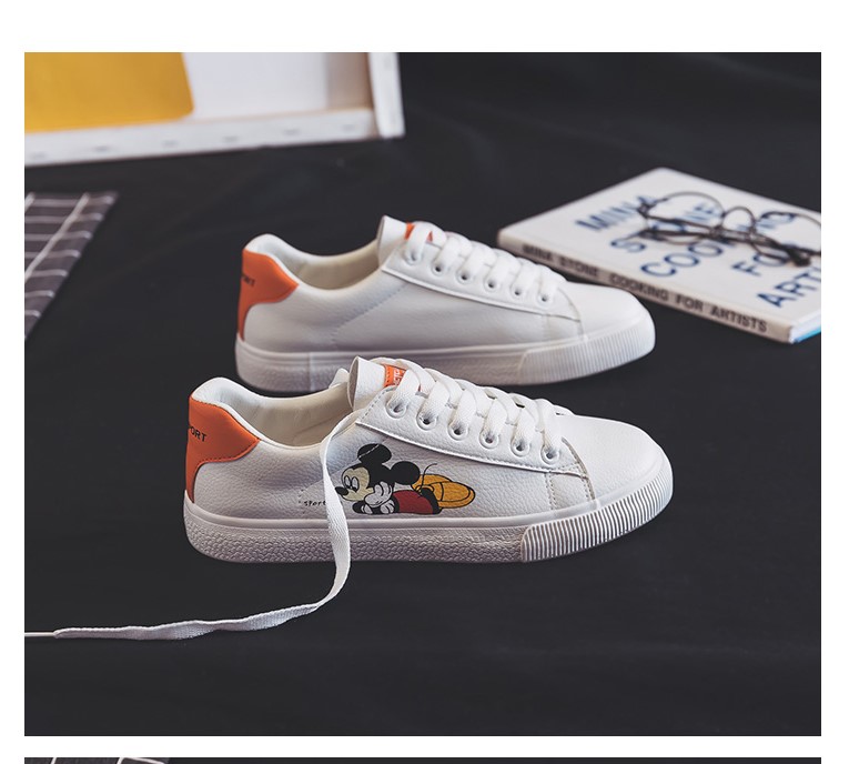 รองเท้าผ้าใบสไตล์เกาหลี ลาย Mickey Mouse