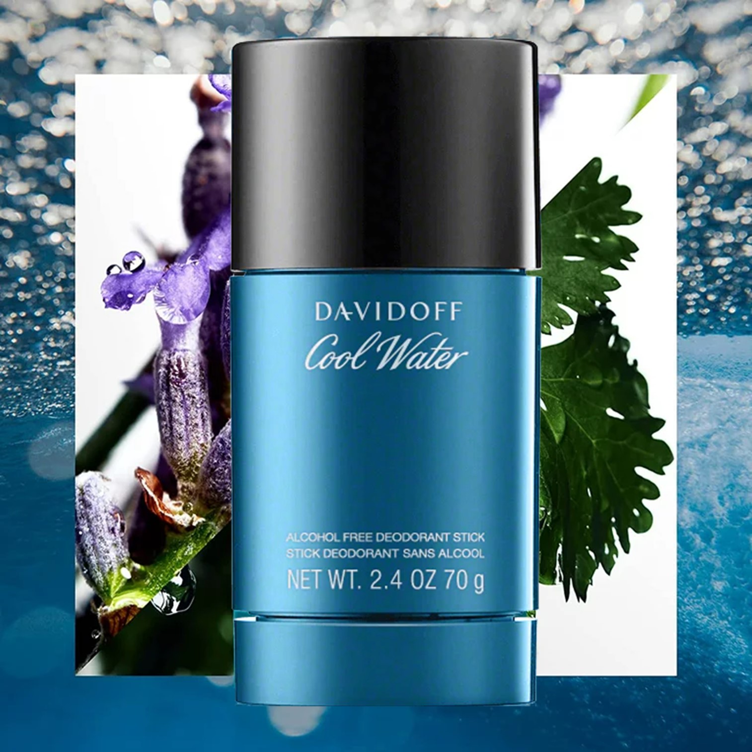 DAVIDOFF Cool Water Man Deo Stick Eau de Toilette 70g ผลิตภัณฑ์ระงับกลิ่นใต้วงแขนสำหรับผู้ชายรูปแบบแท่งสติ๊กกลิ่นหอมสุดพิดเศษของแท้จากต่างประเทศ