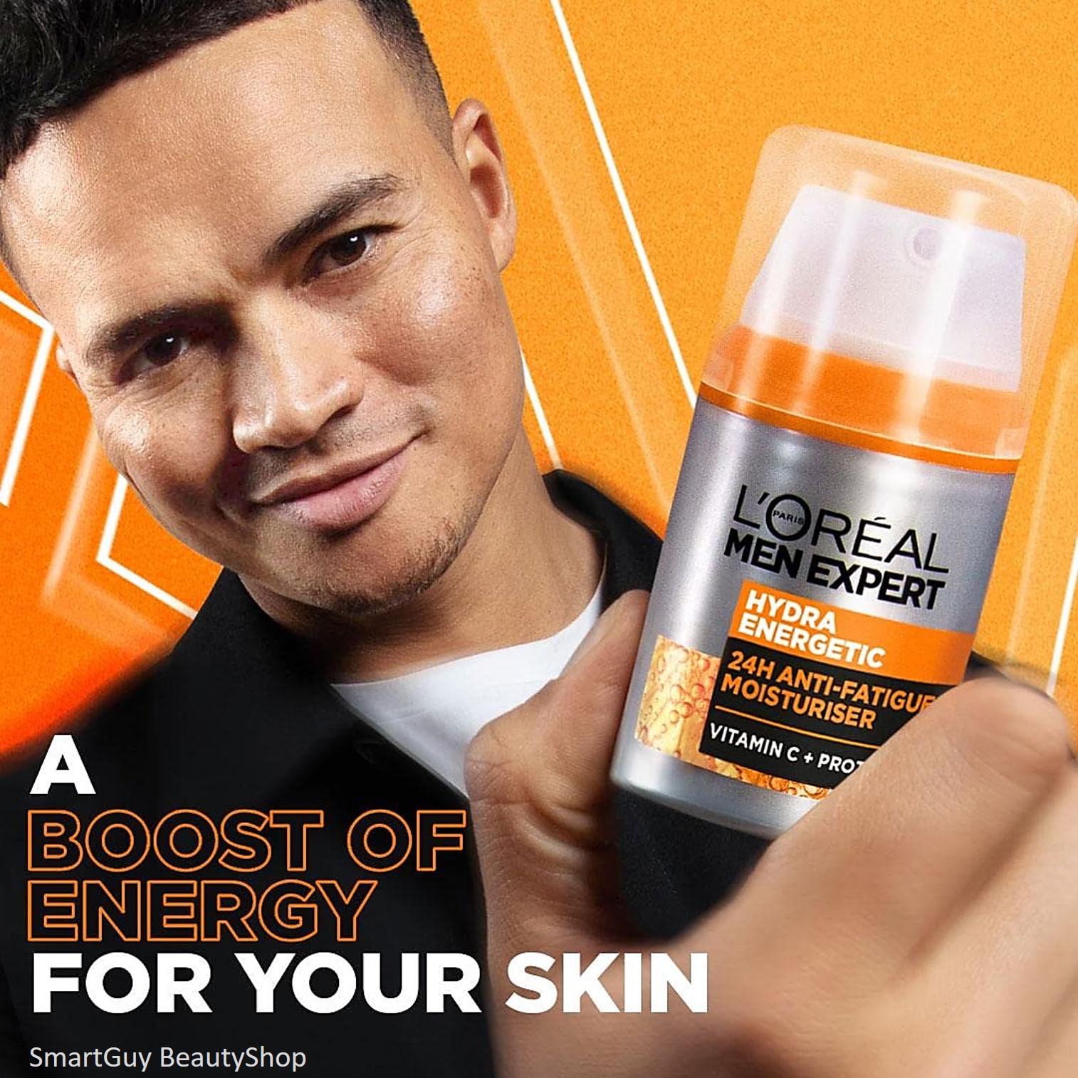 L'Oreal Men Expert Hydra Energetic Multi-Action 5 Anti-Fatigue Moisturiser Serum 50ml ผลิตภัณฑ์บำรุงผิวหน้าผู้ชายสูตรพิเศษเพื่อผิวแลดูอ่อนกว่าวัย