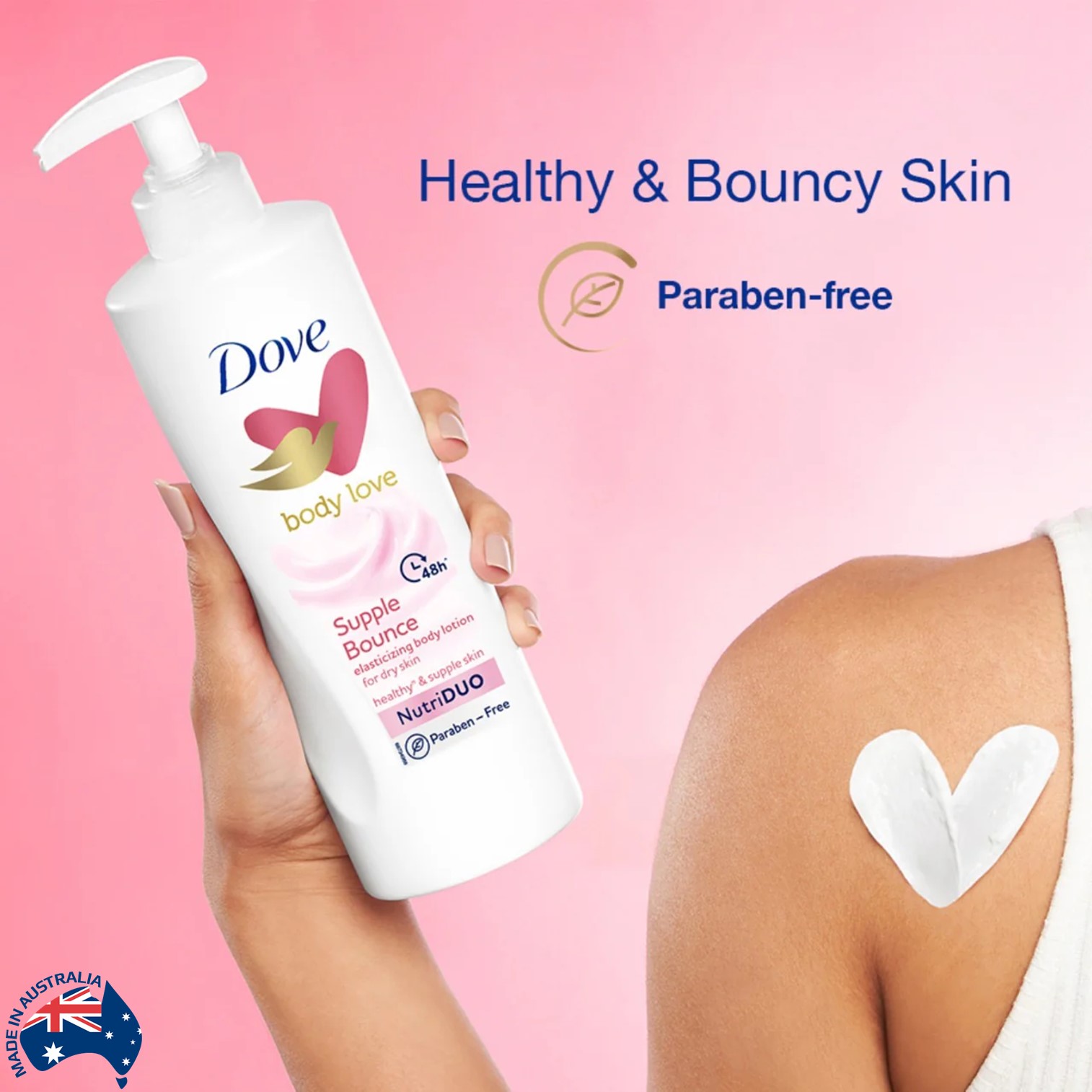 Dove Body Love Nutri Duo Body Lotion 48hrs Long-Lasting Moisturization 400ml โลชั่นบำรุงผิวกายสูตรพิเศษใหม่ล่าสุดสินค้านำเข้าจากออสเตรเลียพร้อมส่ง