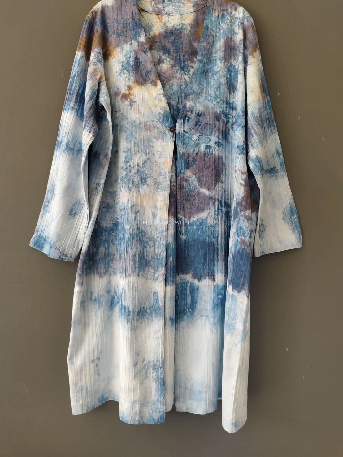เสื้อคลุมยาวมัดย้อม Size :F
