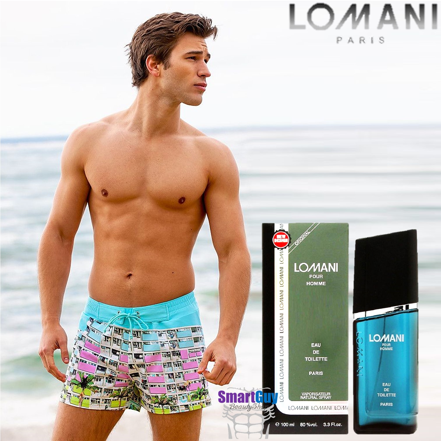 LOMANI Pour Homme Eau De Toilette Paris 100ml. น้ำหอมลิขสิทธิ์ของแท้ซีรี่ย์ใหม่จากแบรนด์โลมานี่สำหรับผู้ชายกลิ่นใหม่หอมเย็นเบาสบายผสานความเซ็กซี่น่าค้นหาชวนเข้ามาสัมผัสใกล้ๆ