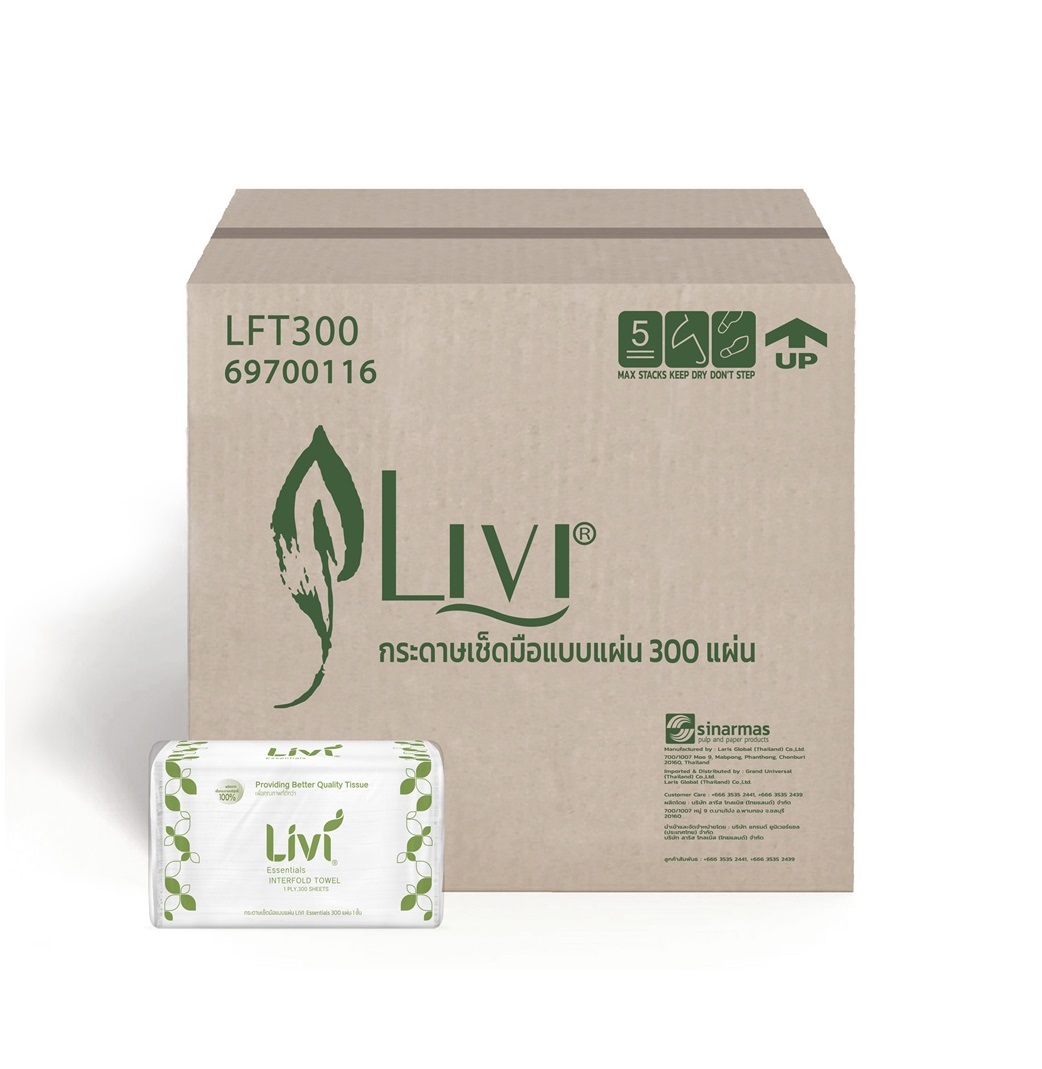 กระดาษเช็ดมือ LIVI หนา 1 ชั้น