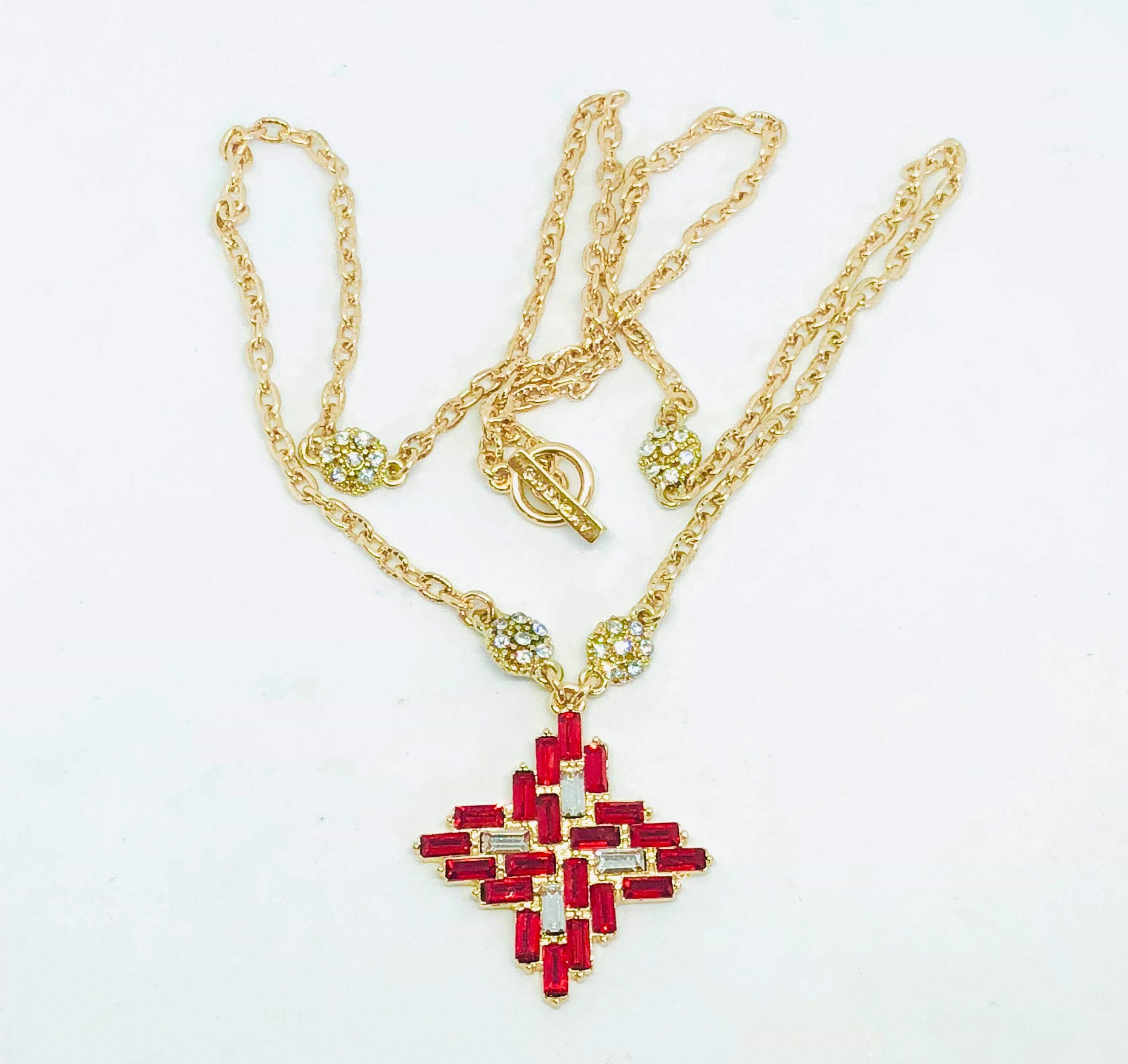 Givenchy Cluster Crystal Necklace