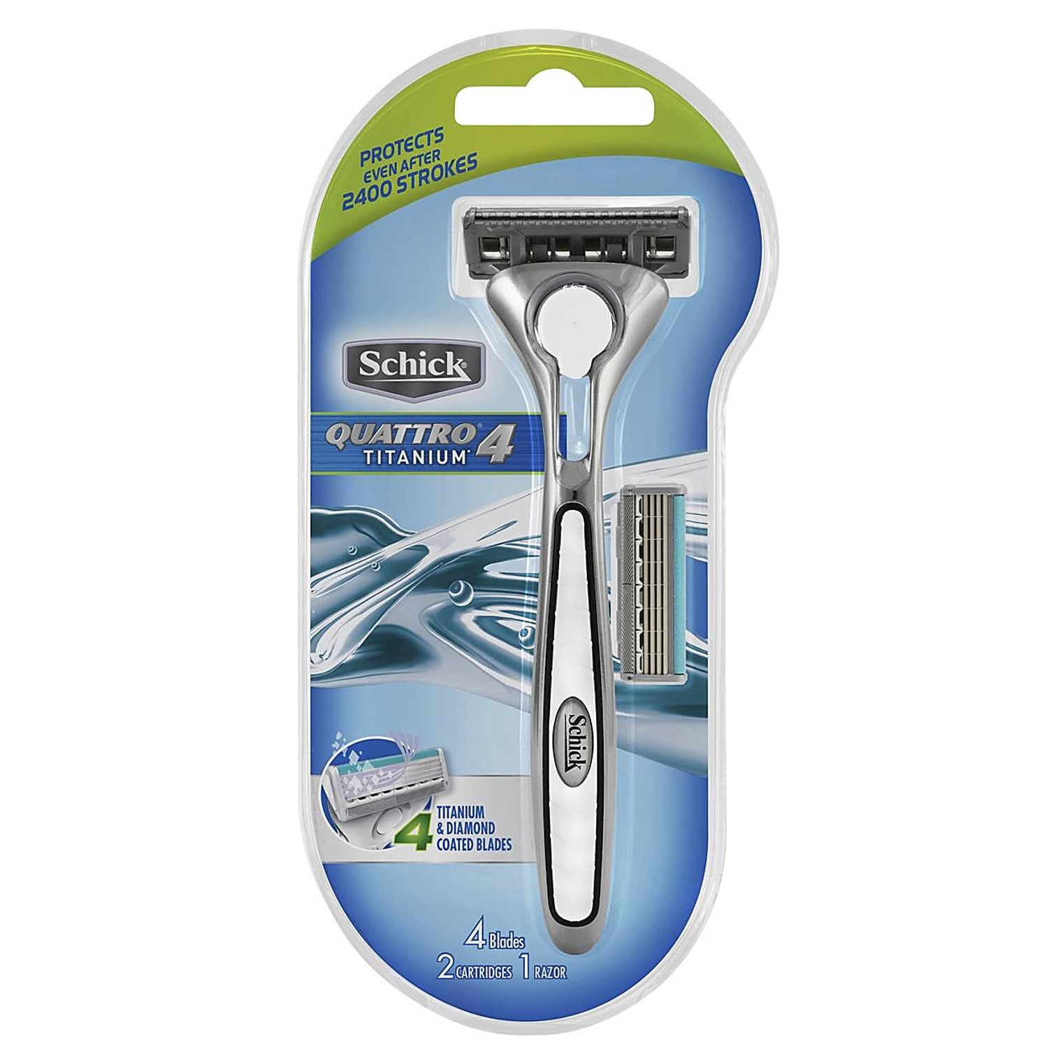 Schick Quattro 4 Titanium มีดโกนไทเทเนียมรุ่นพิเศษแบบ 4 ใบมีดสินค้านำเข้าจากออสเตรเลีย
