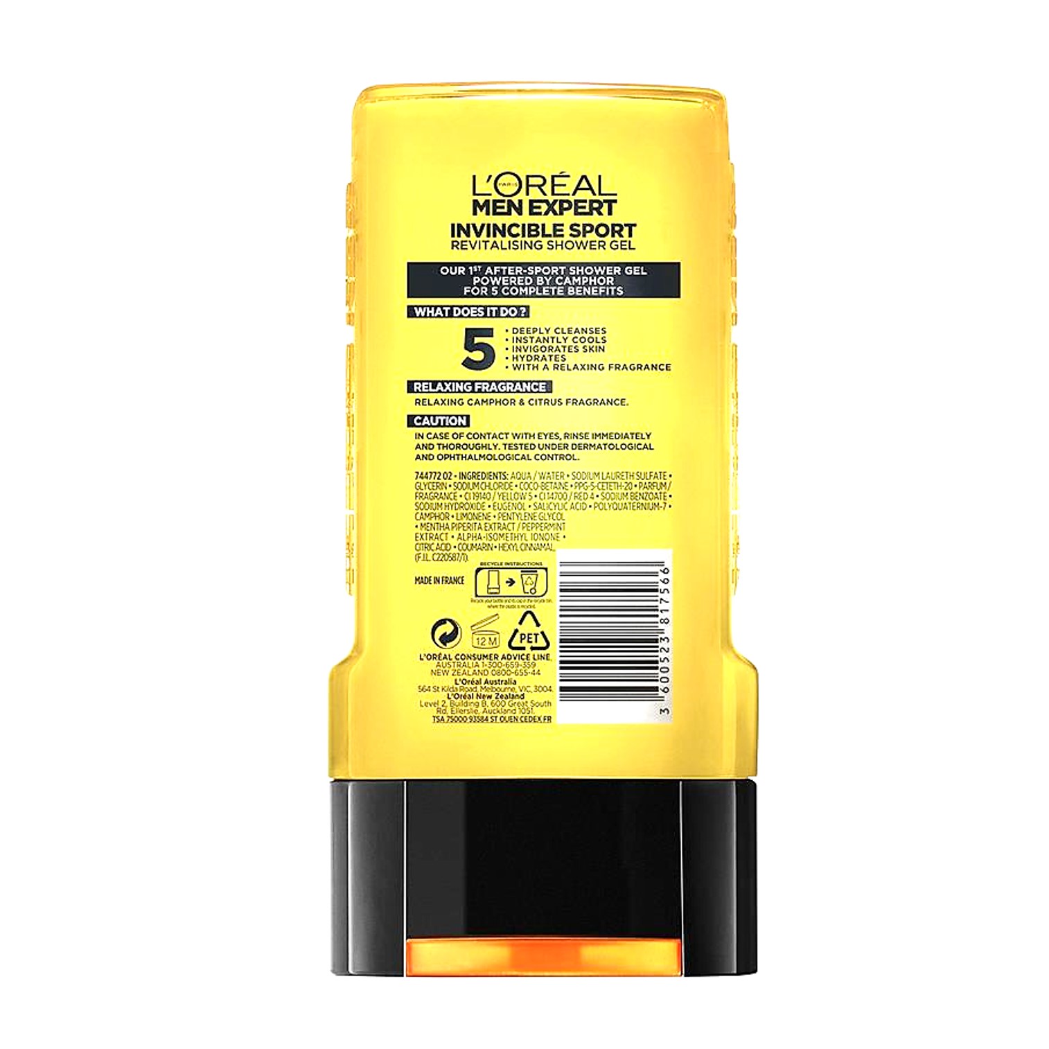 L’Oreal Men Expert Invincible Sport Revitalising After Sport Shower Gel เจลอาบน้ำสูตรพิเศษสำหรับผู้ชาย สินค้านำเข้าจากต่างประเทศ