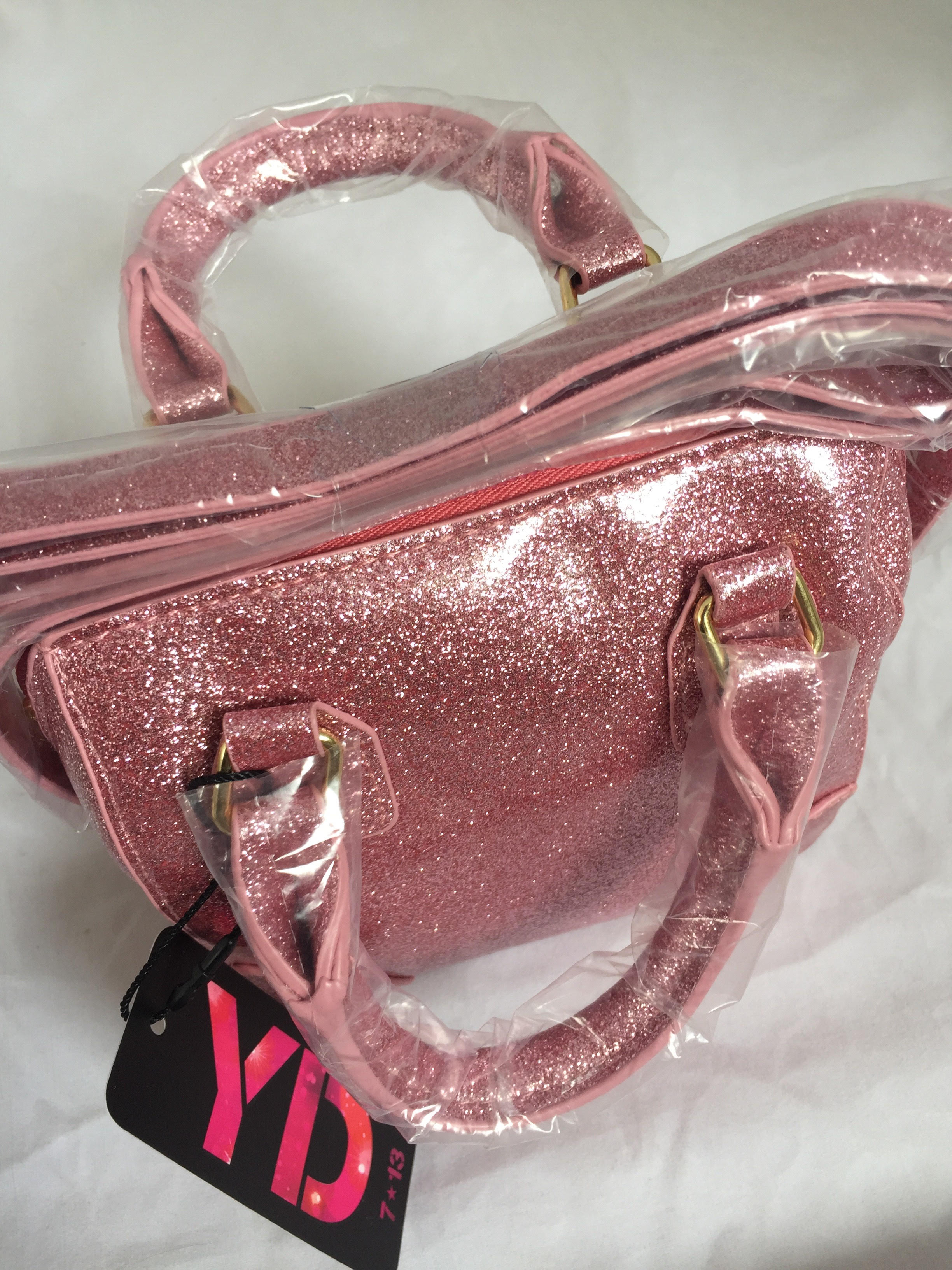 Primark Mini Pink All Over Glitter Bags