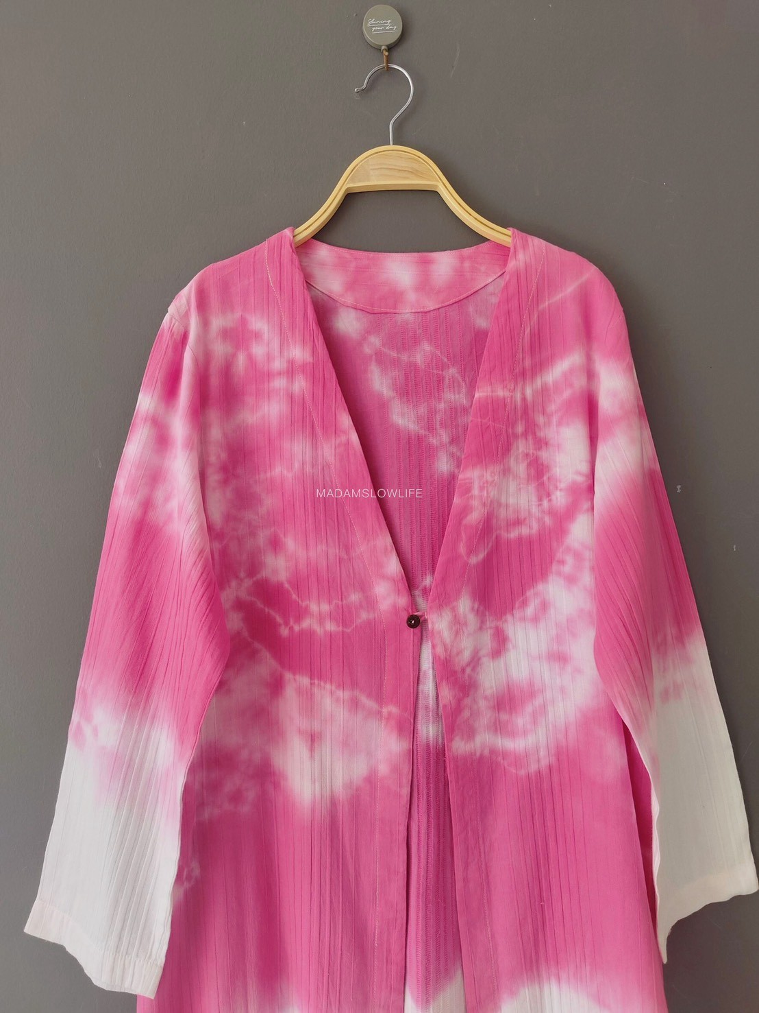 เสื้อคลุมยาวมัดย้อม Size :F