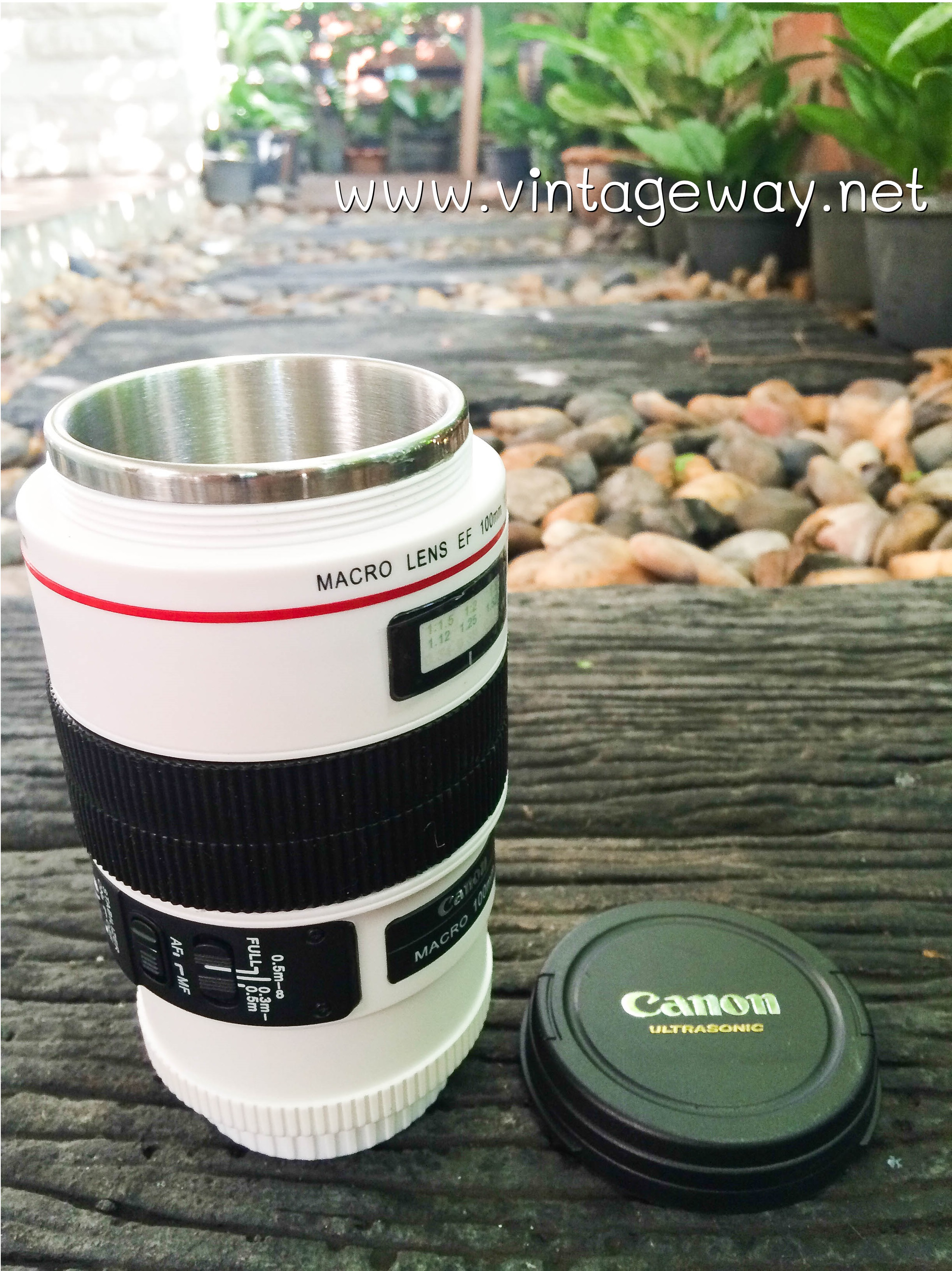 แก้วกาแฟเลนส์กล้องCanonเซรามิกMacroLensEF100mmสวยเท่ห์แบบมีสไตล์