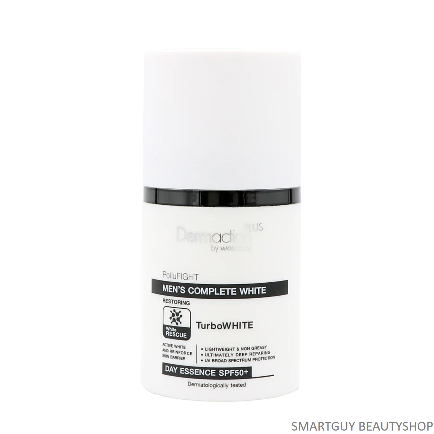 Dermaction Plus By Watsons Men’s Complete White Day Essence SPF50+ 50ml ผลิตภัณฑ์บำรุงผิวหน้าระหว่างวันสูตรพรีเมี่ยมสำหรับผู้ชาย