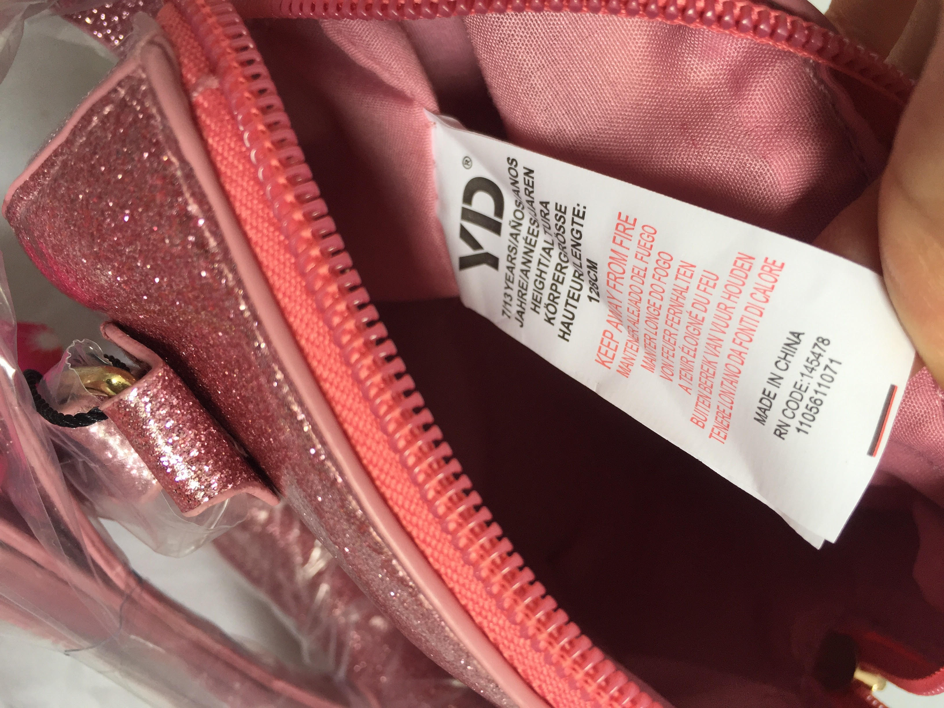 Primark Mini Pink All Over Glitter Bags