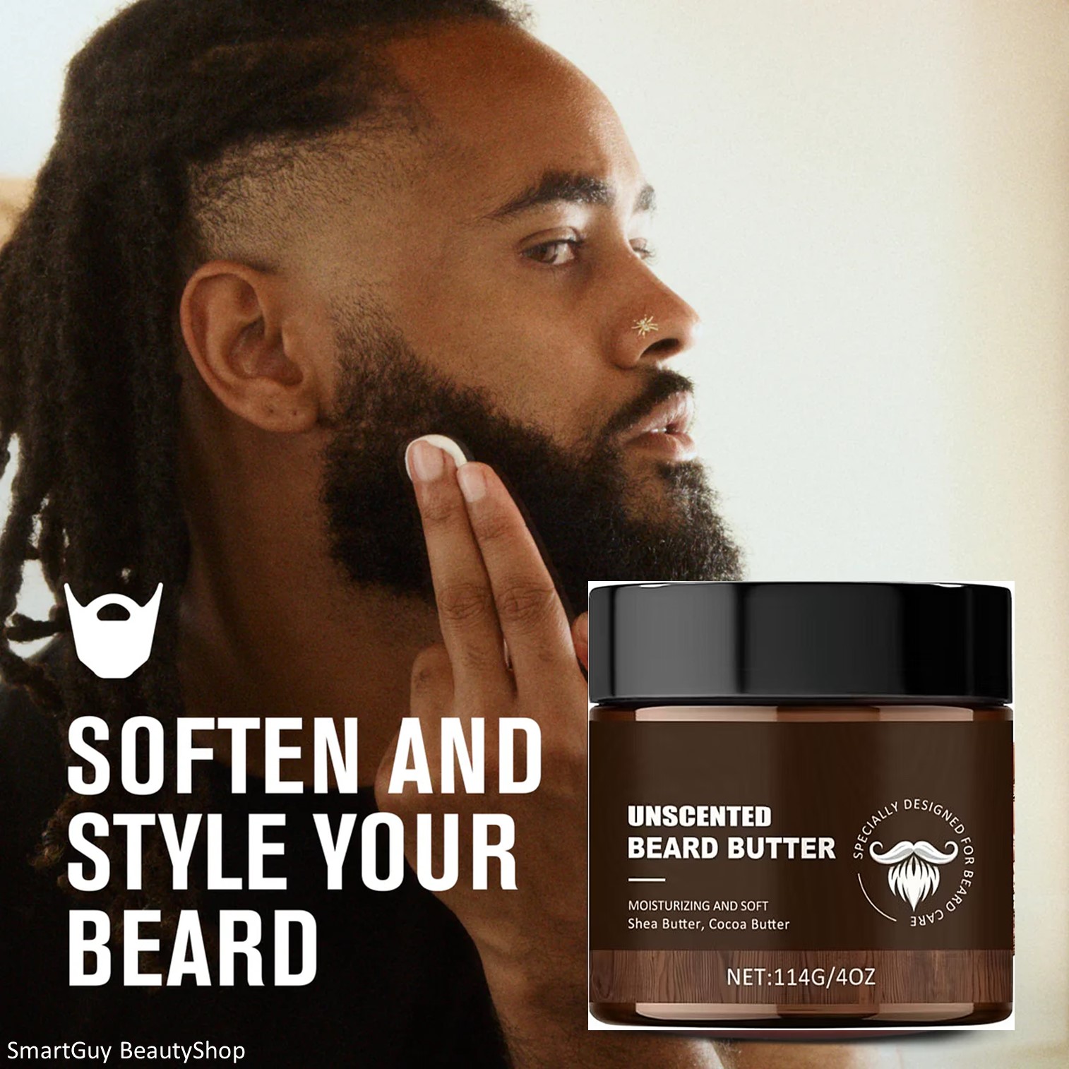 East Moon Unscented Beard Butter 114ml ผลิตภัณฑ์บำรุงหนวดเคราให้นุ่มลื่นน่าสัมผัสสินค้านำเข้าจากต่างประเทศของแท้พร้อมส่ง