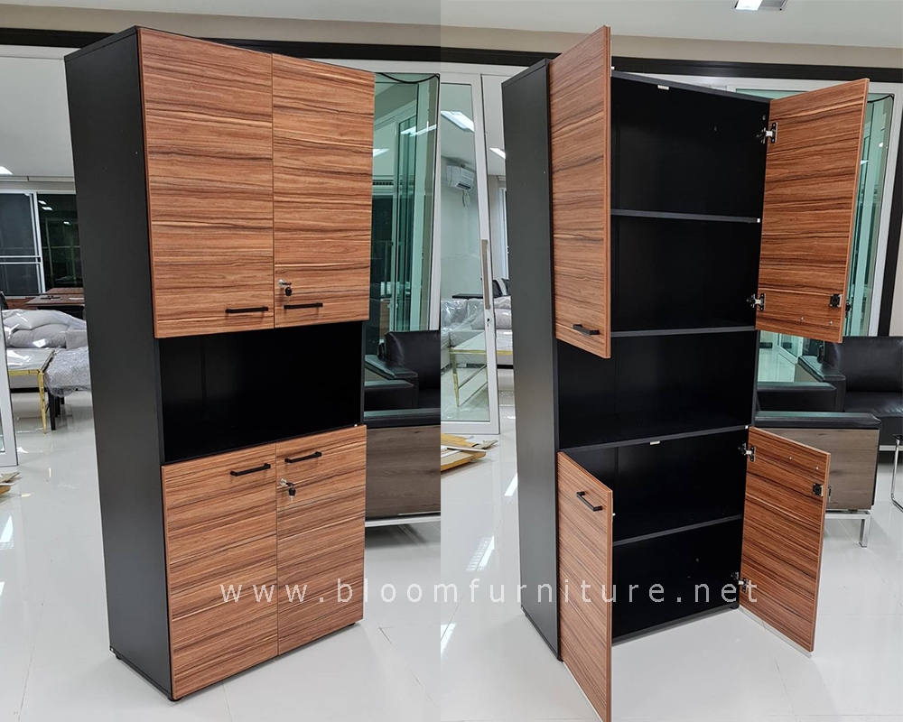 ตู้เก็บเอกสารหน้าไม้เมลามีน ขนาด 80x40x188.2 ซม.
