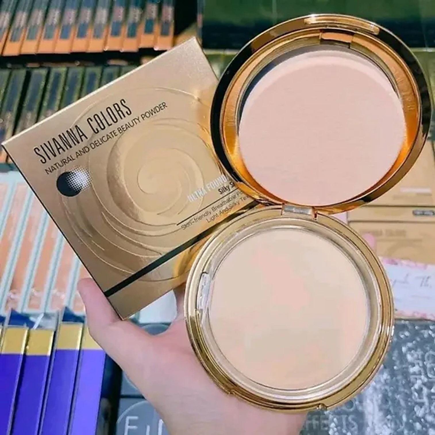 Sivanna Colors Ultra Foundation Silky Smooth Powder แป้งพัฟผสมรองพื้นเนื้อละเอียดบางเบาปกปิดเรียบเนียนพิเศษของแท้พร้อมส่ง