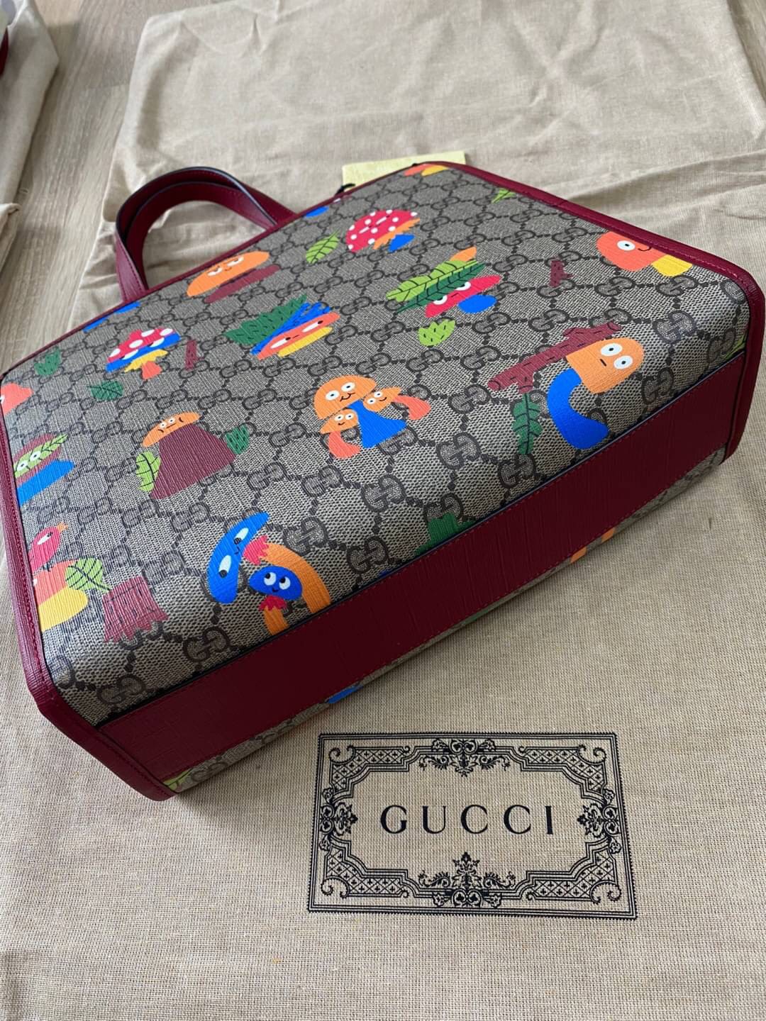 New Gucci Mushroom Print Tote