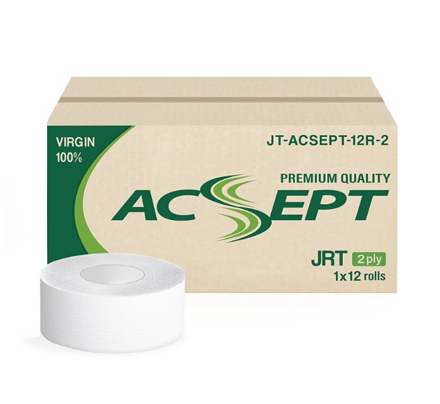 กระดาษชำระม้วนใหญ่ Acsept Green