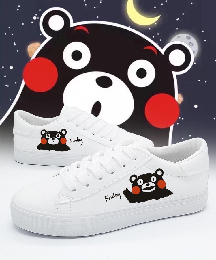 รองเท้าผ้าใบสไตล์ญี่ปุ่น ลาย Kumamon