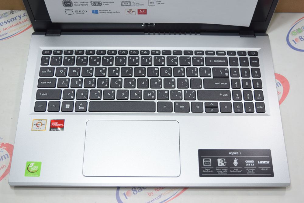 ของใหม่ ถูกกว่าห้าง ! Notebook Acer Aspire 3 จอ15.6 AMD Athlon Ram 4 SSD M.2 Win11 แท้