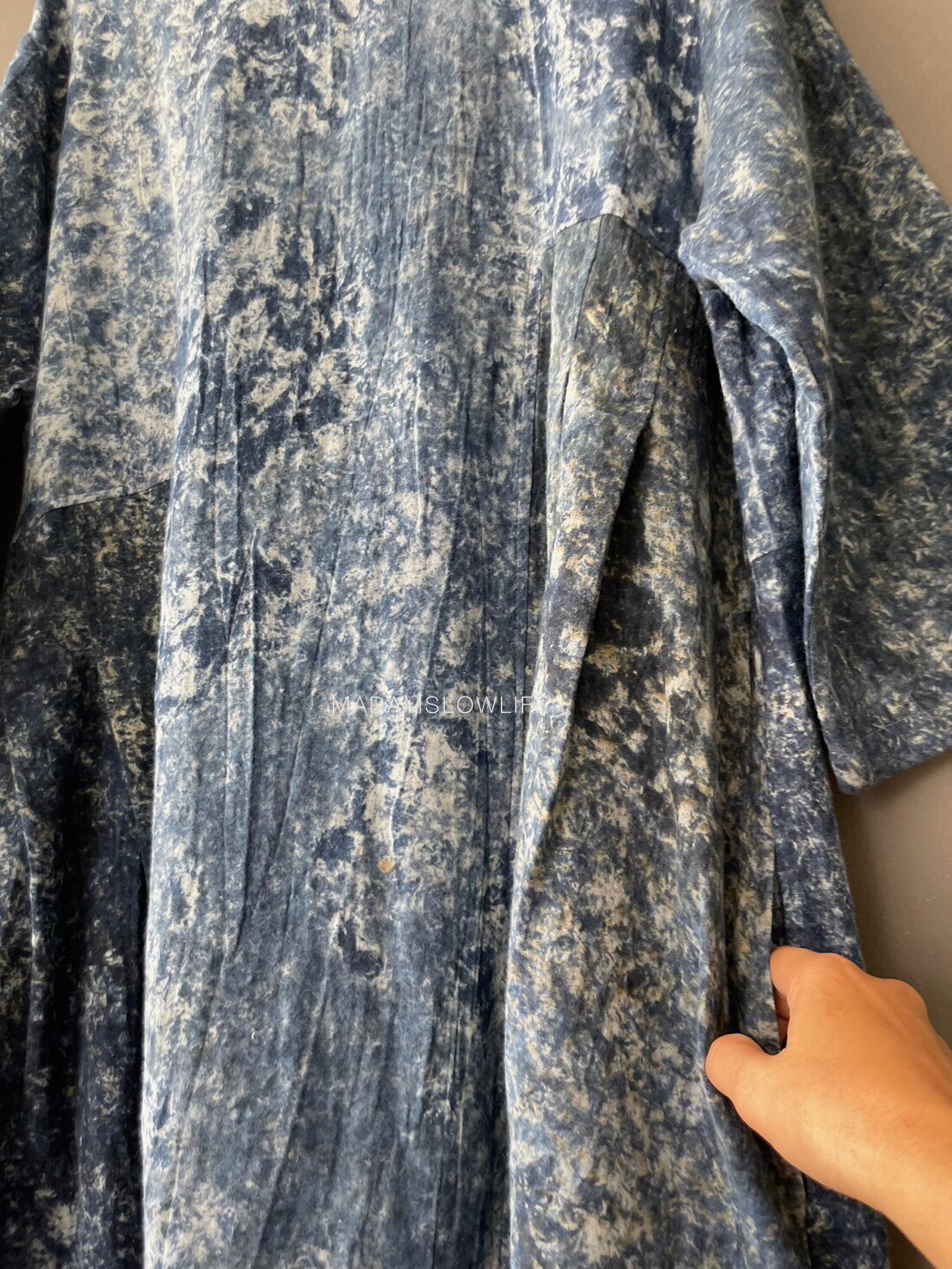 เดรส Size 36-44 แขนยาว 16.5 ยาว 37 เนื้อผ้าคอตตอนพรีเมียม ลายมัดย้อม ย้อมด้วยสีปลอดสารพิษ