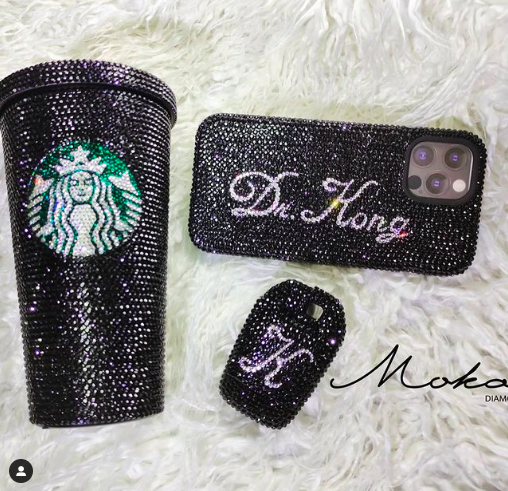 แก้วสตาร์บัคติดเพชร เคสติดเพชร