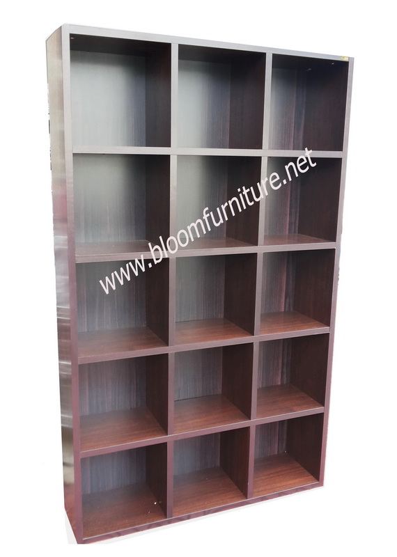 ชั้นหนังสือ ชั้นโชว์ 15 ช่อง ขนาด 115*30*188 ซม.
