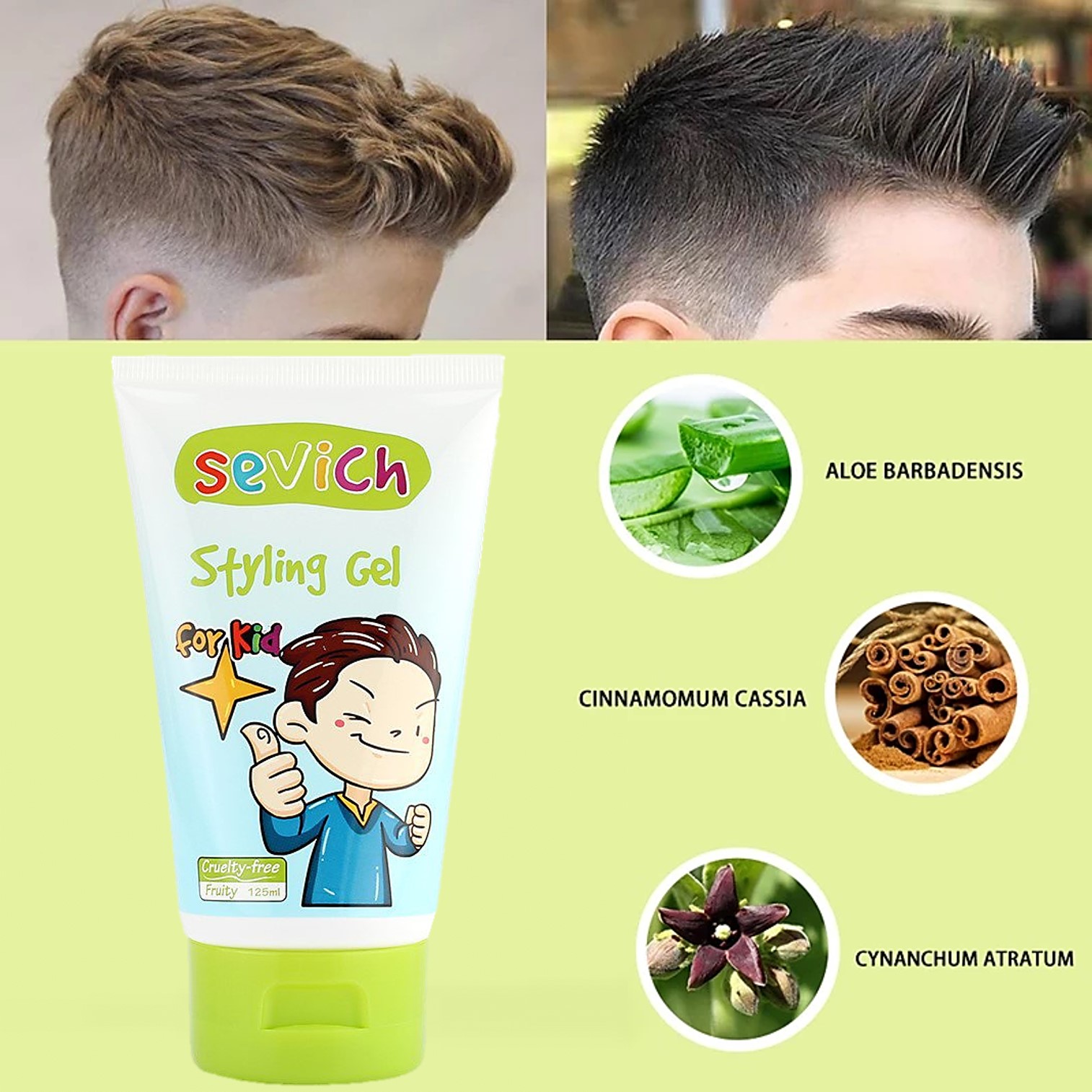 Sevich Styling Gel For Kid 125ml ผลิตภัณฑ์แจลจัดแต่งทรงผมสูตรสำหรับเด็ก