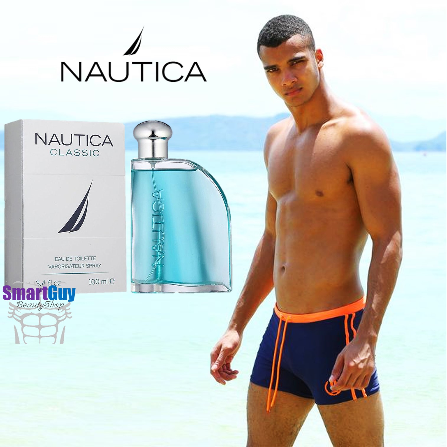 NAUTICA CLASSIC Eau De Toilette Vaporisateur Speay 100ml. น้ำหอมลิขสิทธิ์ของแท้ซีรี่ย์ใหม่จากแบรนด์นูติก้าสำหรับผู้ชายกลิ่นใหม่หอมเย็นเบาสบายผสานความเซ็กซี่น่าค้นหาชวนเข้ามาสัมผัสใกล้ๆ