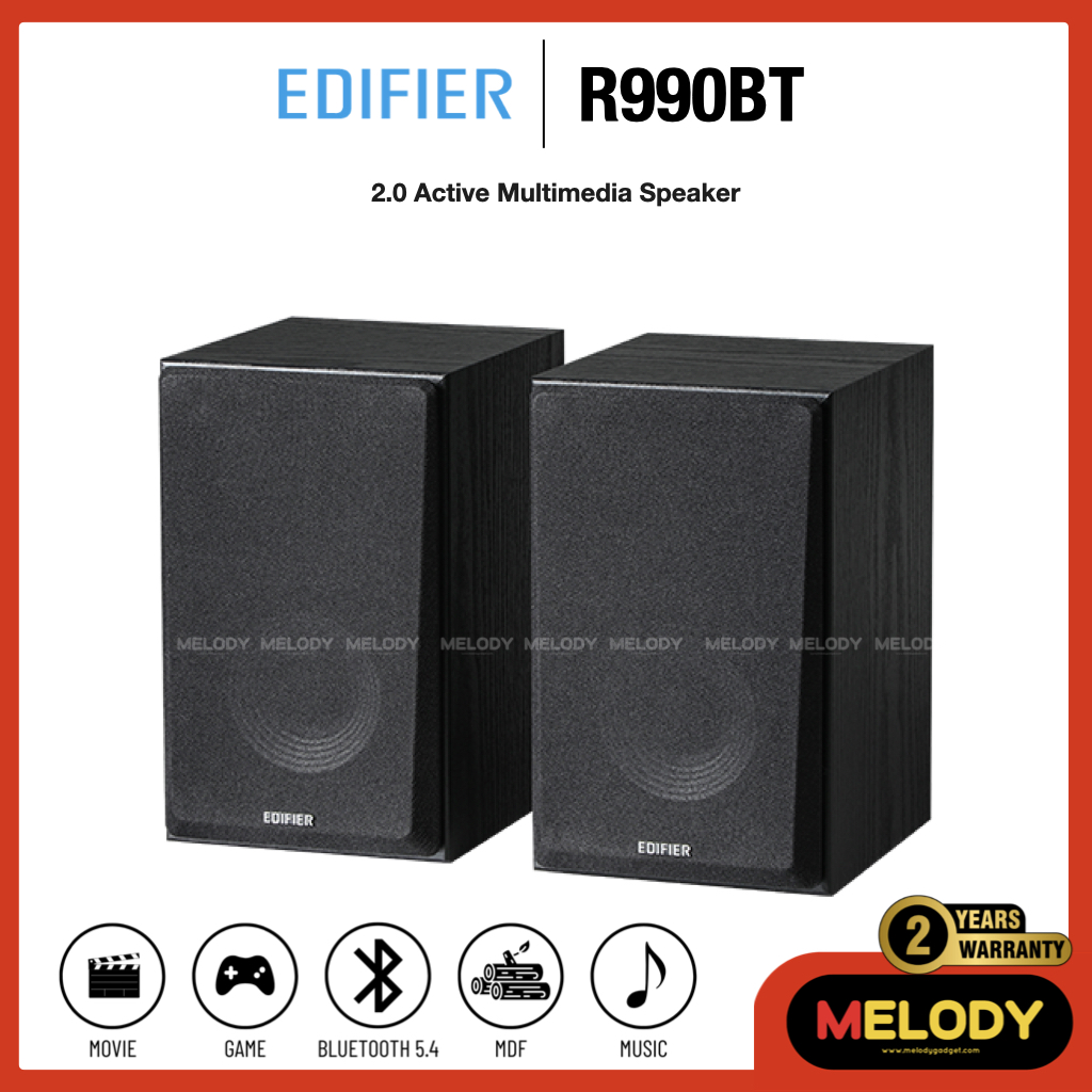 Edifier R990BT ลำโพงมัลติมีเดีย 2.0 บลูทูธ 5.4 MDF กำลังขับรวม 24w.RMS. รับประกันศูนย์ Edifier 2 ปี