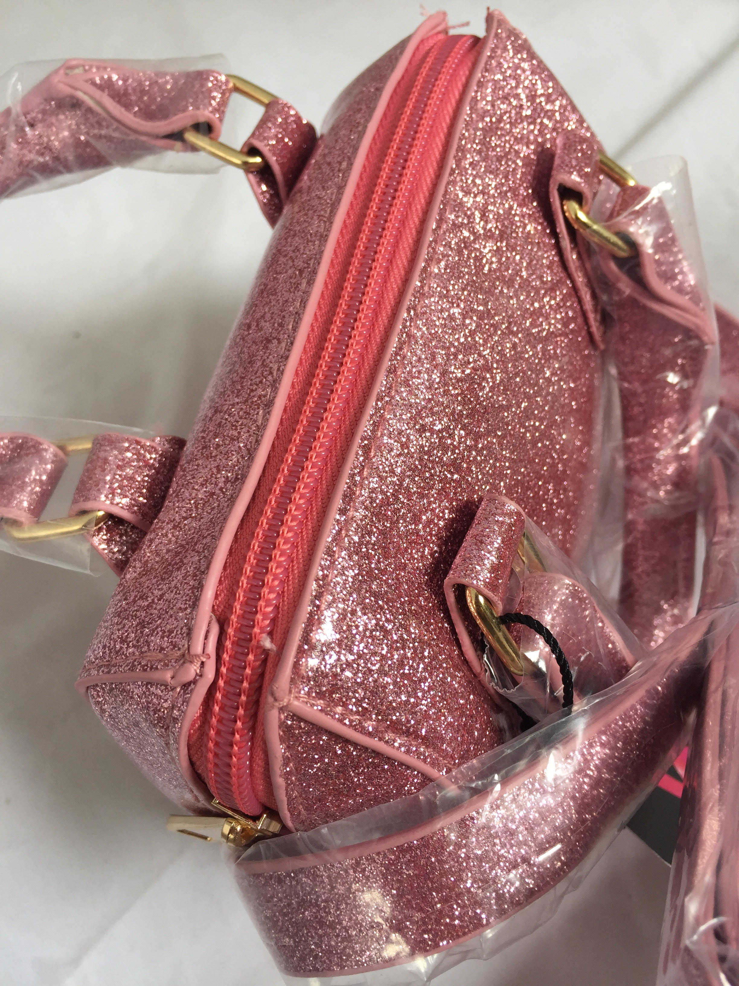 Primark Mini Pink All Over Glitter Bags