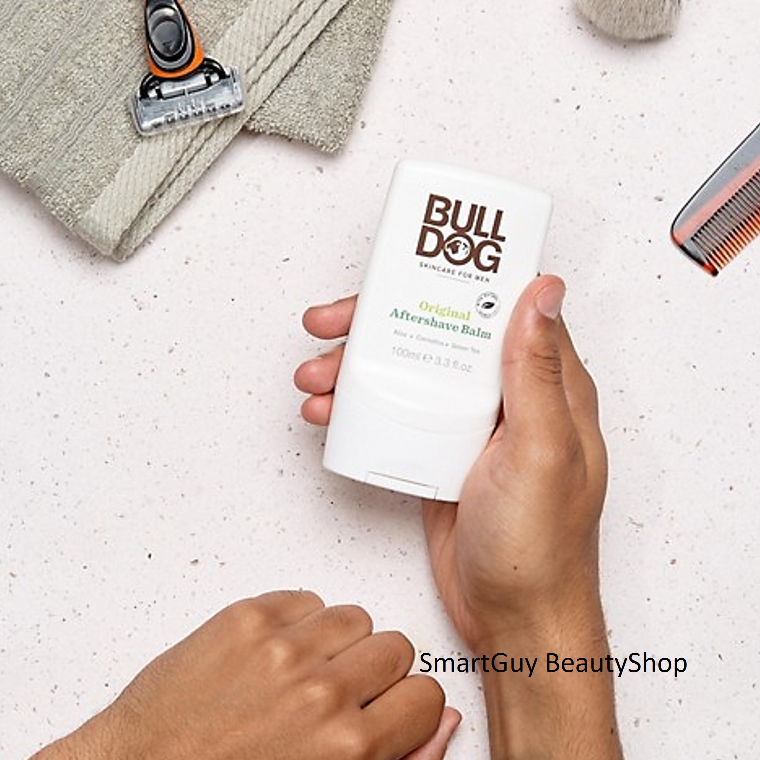 BULLDOG Skincare For Men Original Aftershave Balm 100ml. ผลิตภัณฑ์บำรุงผิวหลังการโกนหนวดสูตรอ่อนโยนกับผิวหน้าสำหรับผู้ชาย