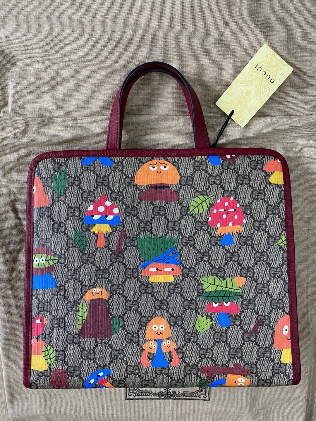 New Gucci Mushroom Print Tote