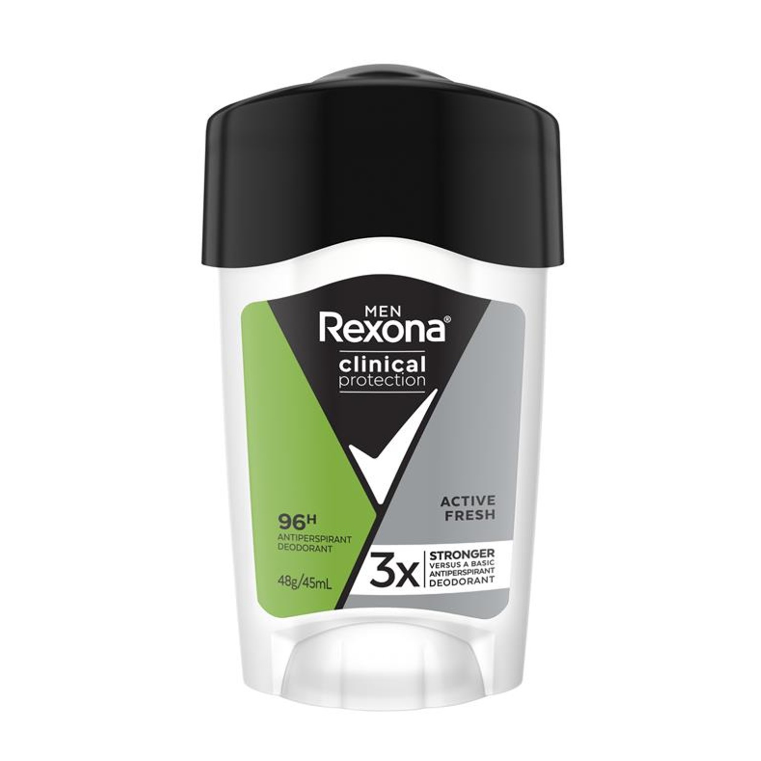 Rexona Men Active Fresh Clinical Protection Antiperspirant 45ml ผลิตภัณฑ์ครีมสติ๊กระงับกลิ่นใต้วงแขนสำหรับผู้ชายกลิ่นพิเศษจากต่างประเทศ