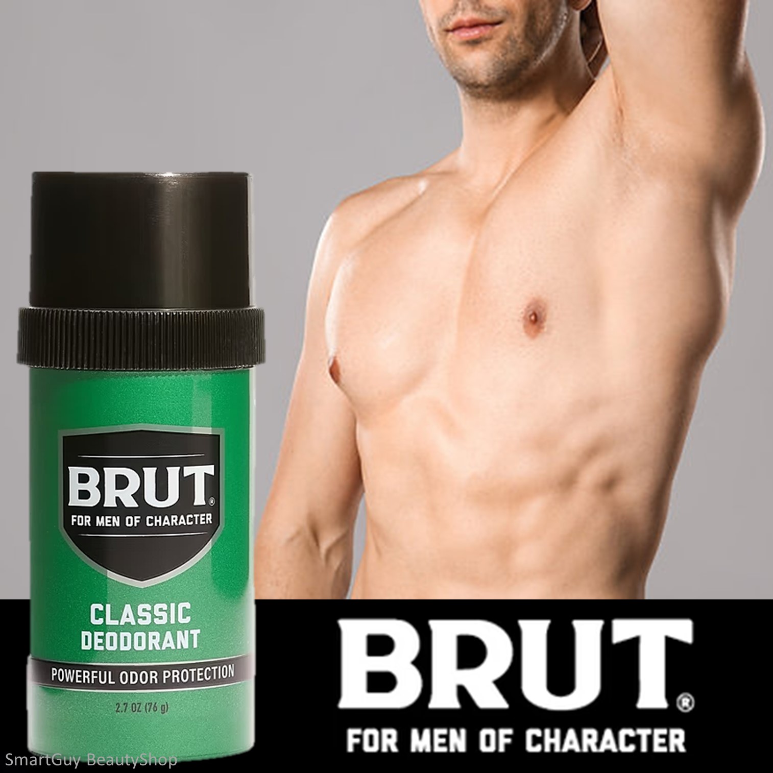 BRUT Classic Round Stick Deodorant 76g ผลิตภัณฑ์ระงับกลิ่นใต้วงแขนสำหรับผู้ชายรูปแบบแท่งสติ๊กกลิ่นคลาสสิคสุดพิเศษจากต่างประเทศของแท้พร้อมส่ง