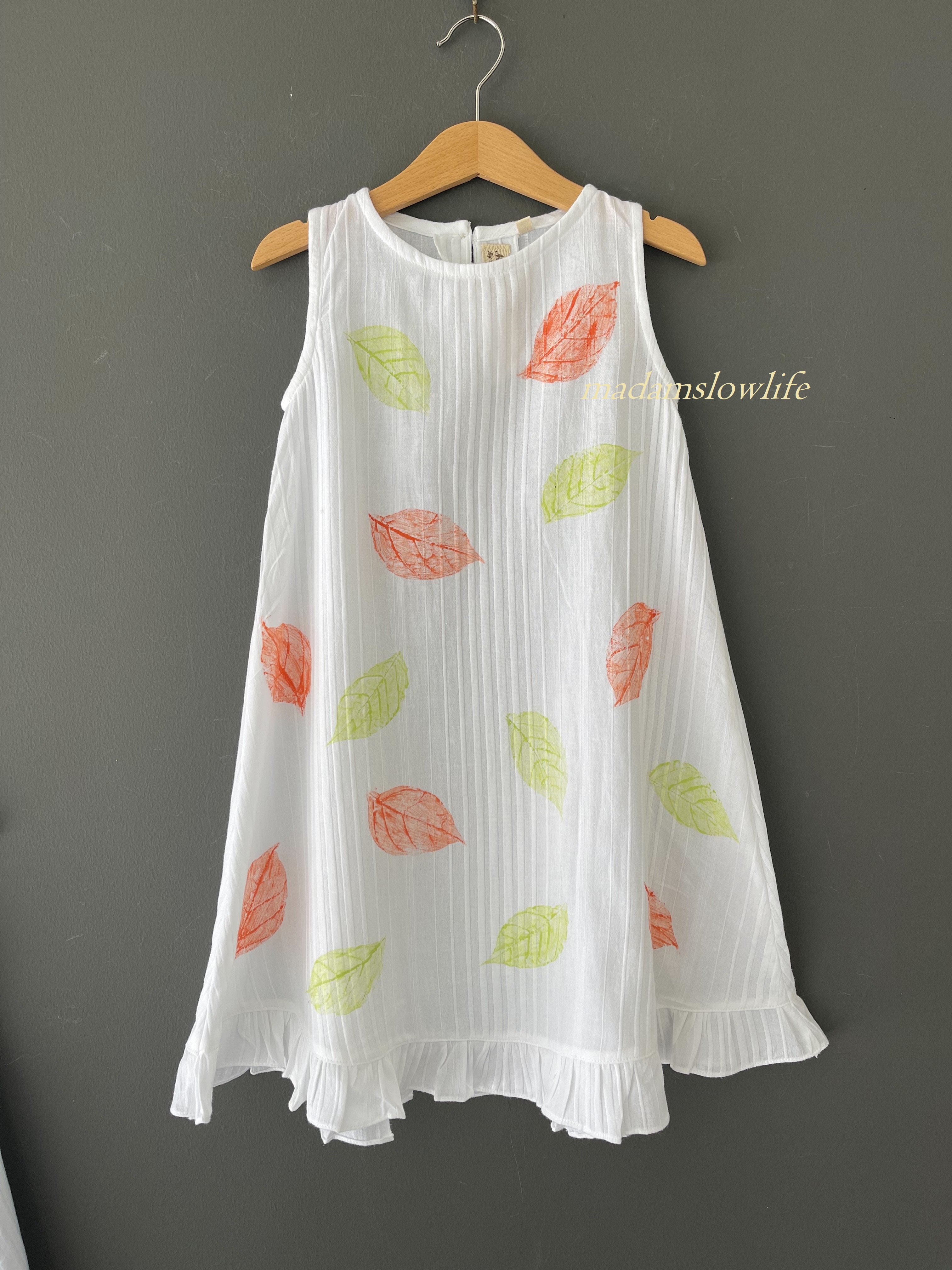 ชุดเดรสแขนกุดเด็ก ระบายชาย Size 130 140 150 160