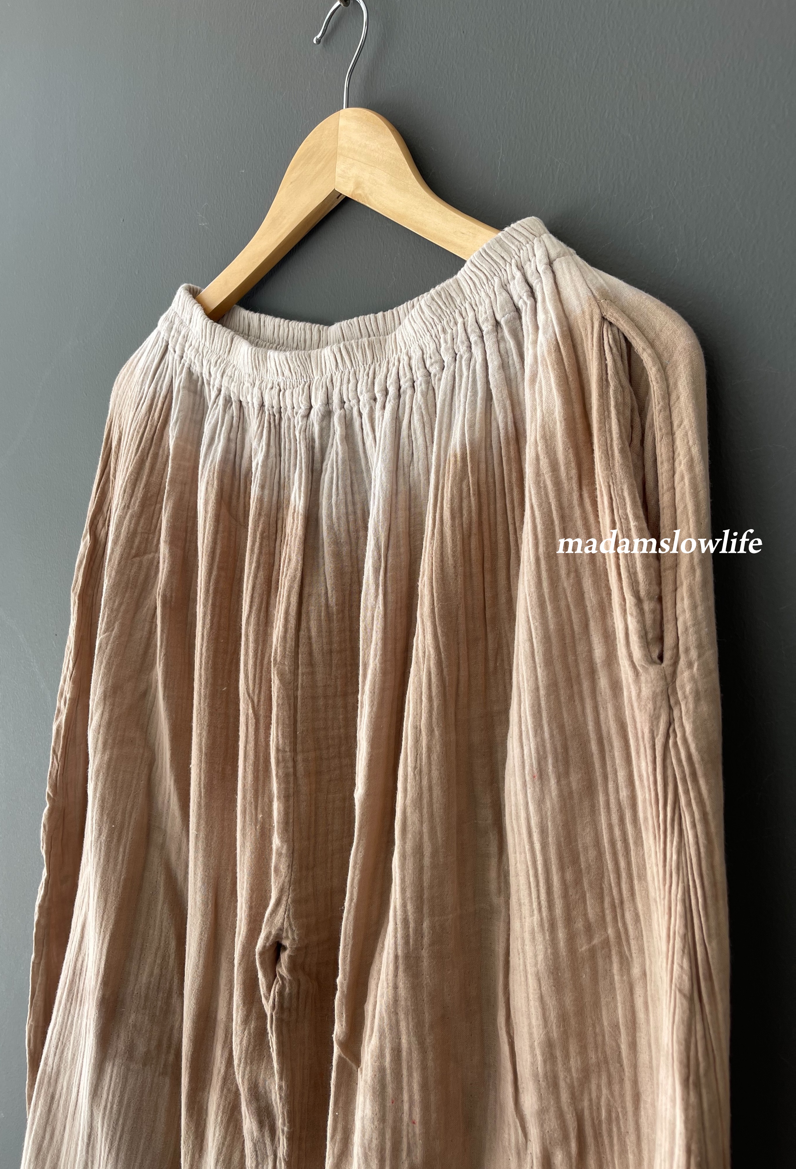 กางเกงขายาว มัดย้อมสีปลอดสารพิษ ฟรีไซต์