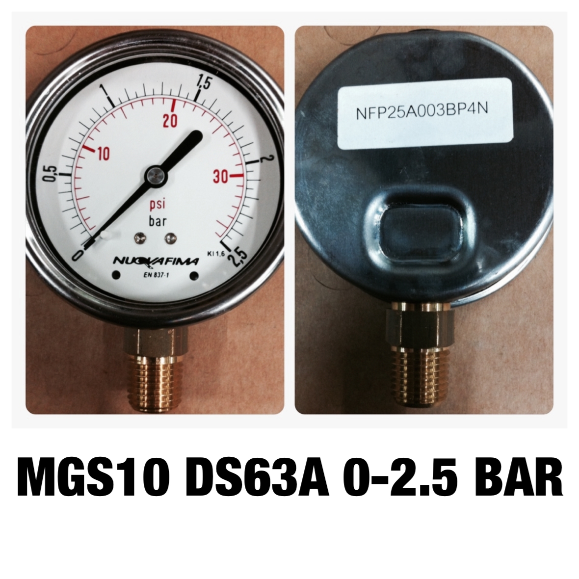 "NUOVAFIMA" PRESSURE GAUGE (เกจวัดแรงดัน)