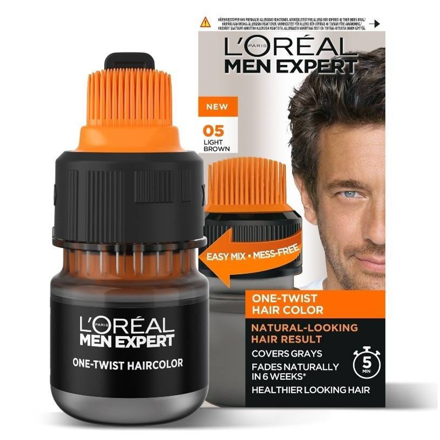 L'Oreal Paris Men Expert Semi Permanent Hair Colour 05 Natural Brown ผลิตภัณฑ์เปลี่ยนสีผมสำหรับผู้ชายสูตรพิเศษจากลอรีอัลปารีส