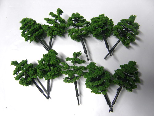 ต้นไม้ สเกล 1:250 สูง 5 ซ.ม. / ชุด 10 ต้น