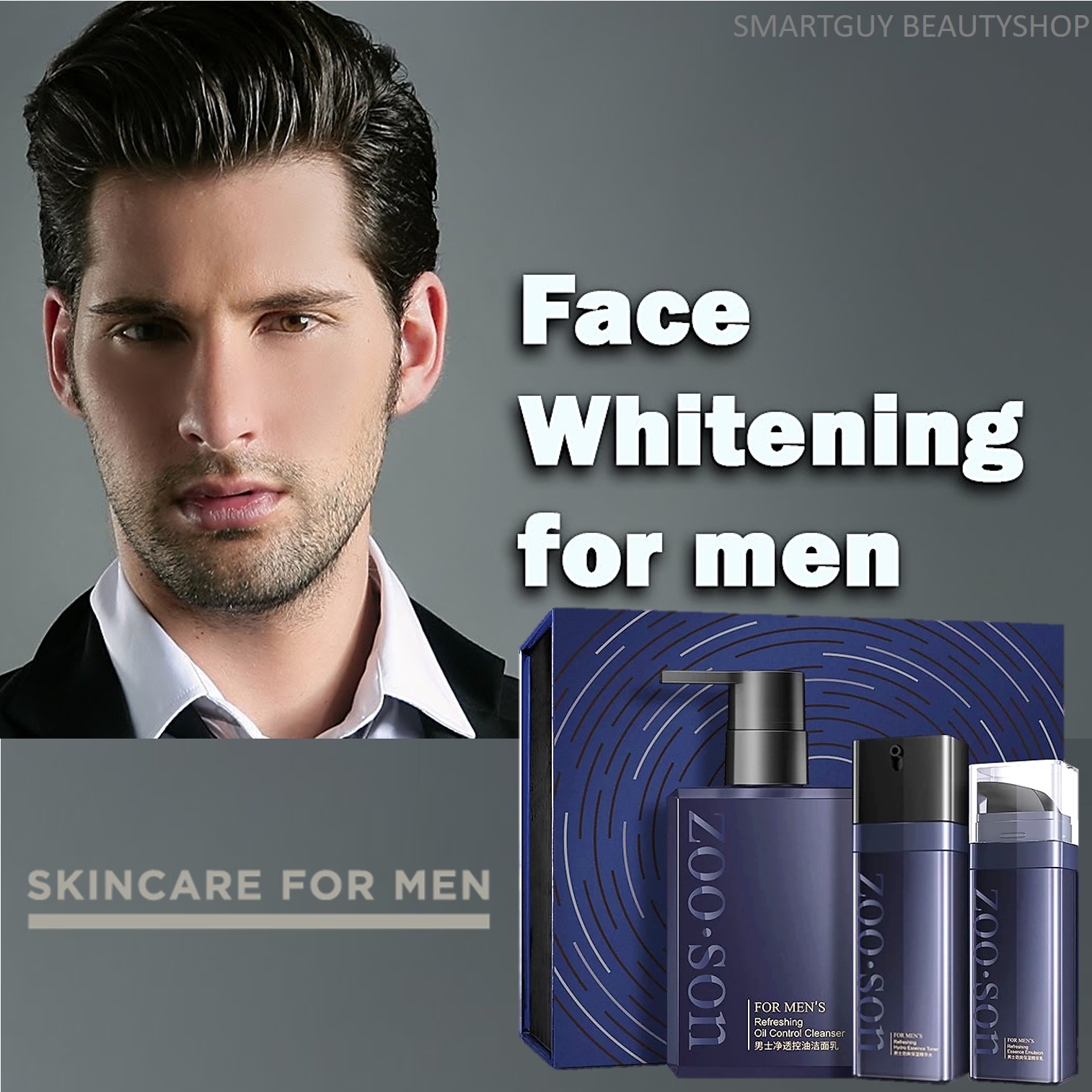 ชุดผลิตภัณฑ์บำรุงผิวหน้าครบสูตรหล่อใสสำหรับผู้ชาย ZOO SON For Men’s Refreshing Skin Care Set 320g