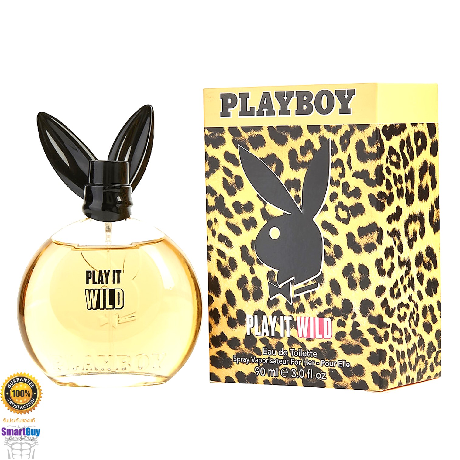 PLAYBOY Play It Wild For Her Eau De Toilette 90ml. น้ำหอมลิขสิทธิ์ของแท้ซีรี่ย์ใหม่จากแบรนด์เพลย์บอยกลิ่นใหม่สุดแนวสำหรับผู้หญิงหอมหวานไฮโซหรูหราผสานความเซ็กซี่แนวใหม่