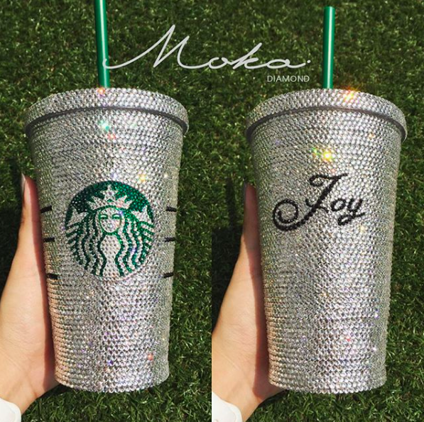 แก้วสตาร์บัคติดเพชร Starbucks Diamond Cup 16 Oz.