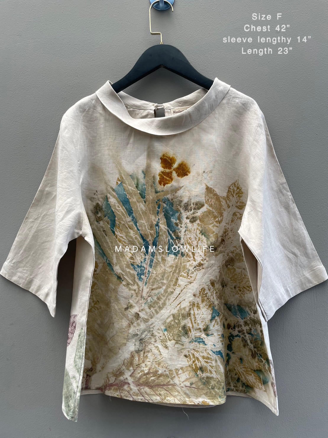 เสื้อผ้าลินิน eco-print