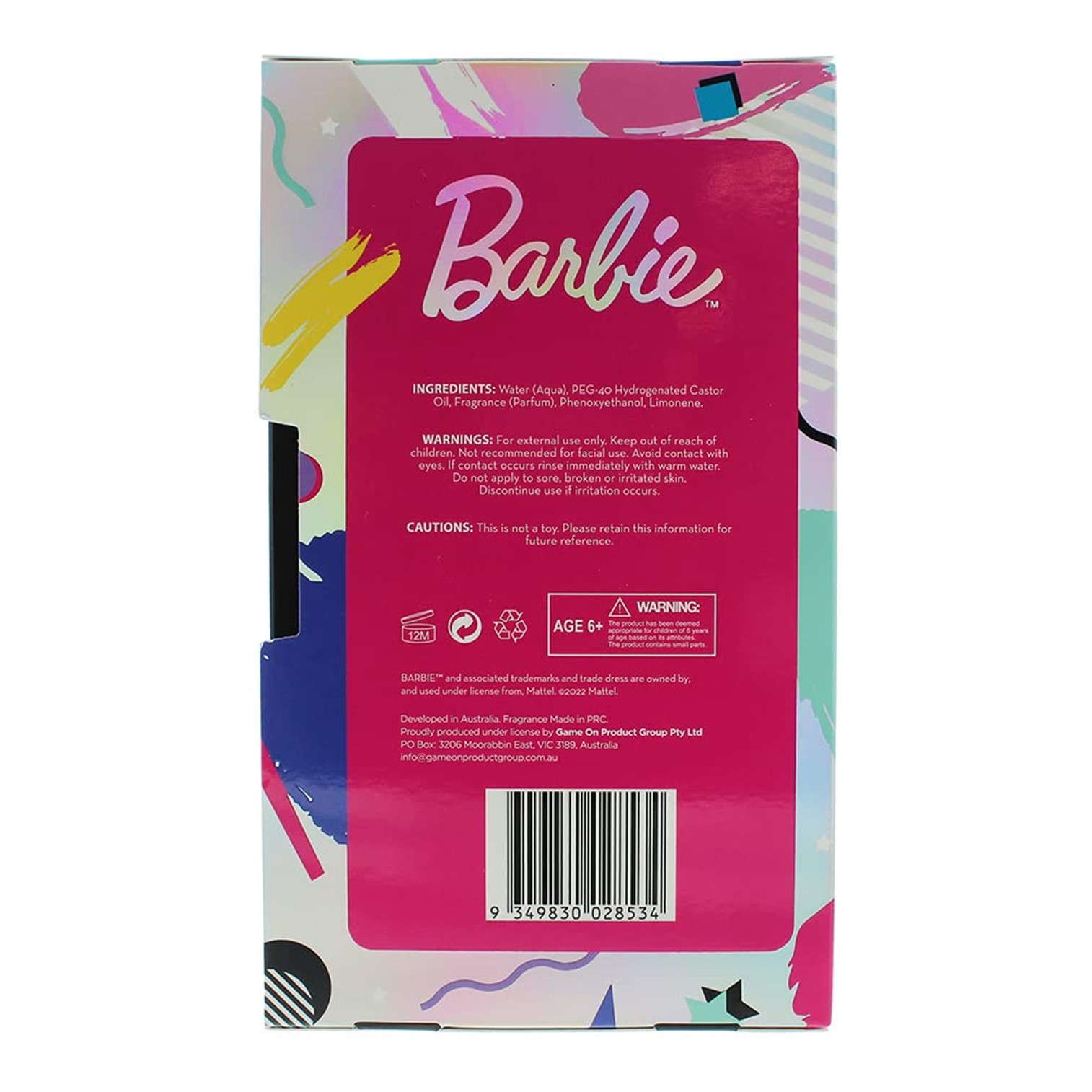 Barbie Total Hair Eau De Toilette 80ml น้ำหอมสำหรับผู้หญิงกลิ่นหอมใหม่สุดพิเศษจากต่างประเทศรับประกันลิขสิทธิ์แท้พร้อมส่ง
