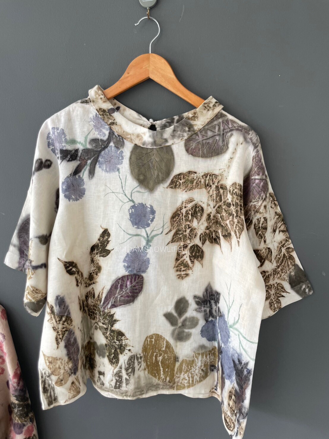 เสื้อลินิน ECO Print Size อก 46 นิ้ว