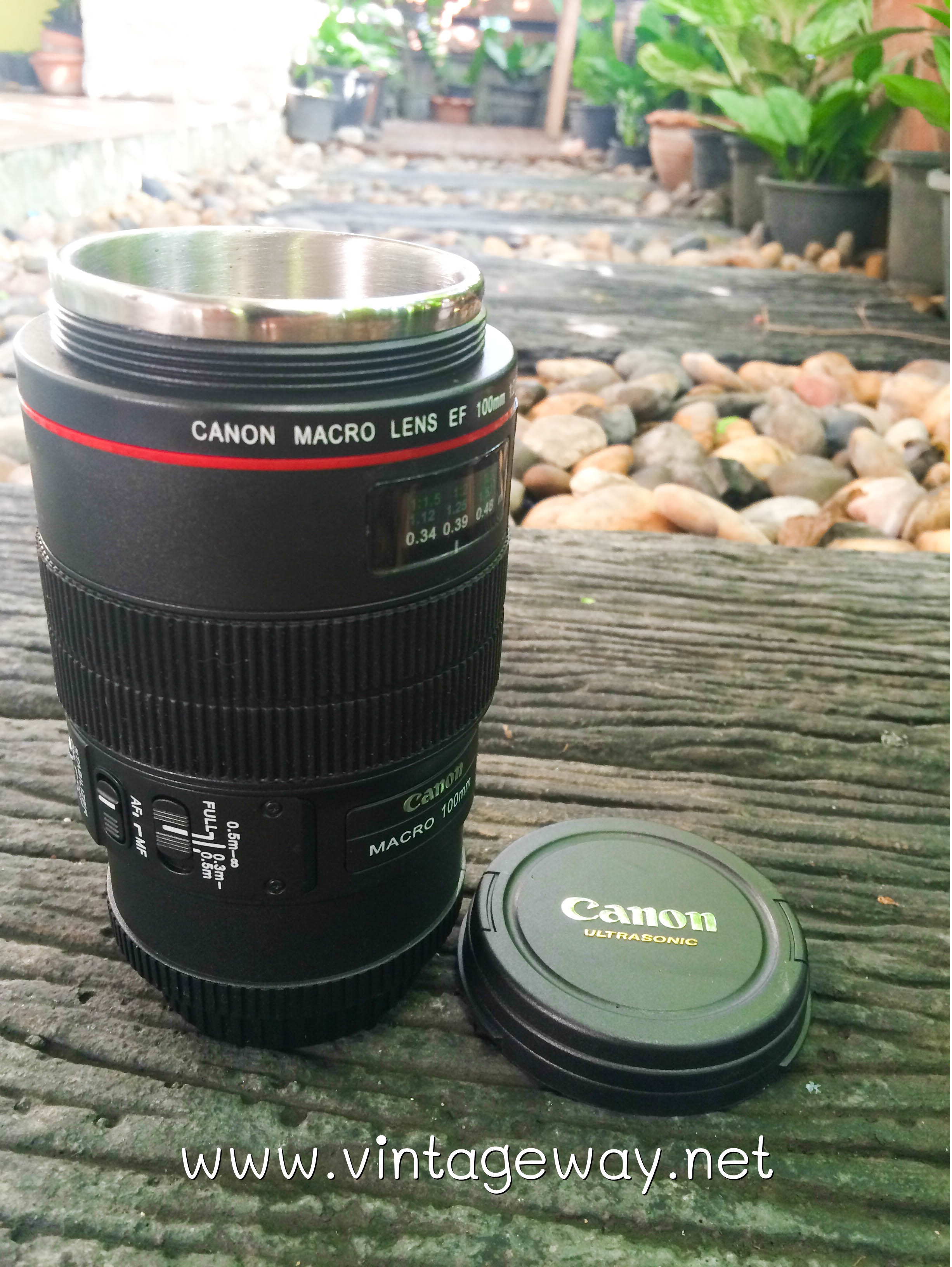 แก้วกาแฟเลนส์กล้องCanonเซรามิกMacroLensEF100mmสวยเท่ห์แบบมีสไตล์